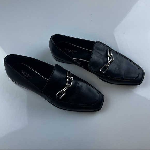 Rag & Bone ASLEN LOAFER - leather Square-toed loafers - Sz 37 S84-18 - Picture 8 of 12